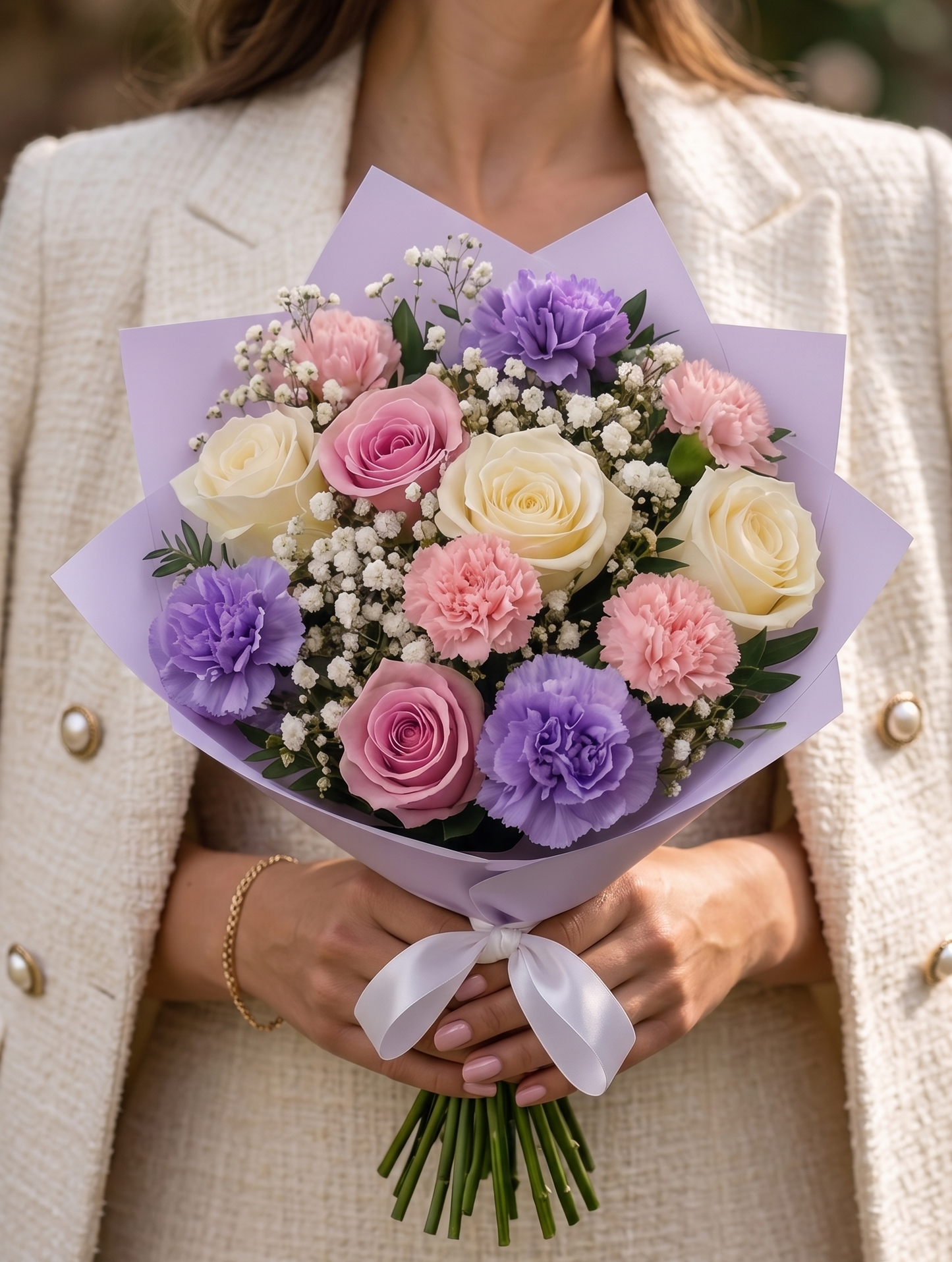 Elegant Pastel Meadow Bouquet