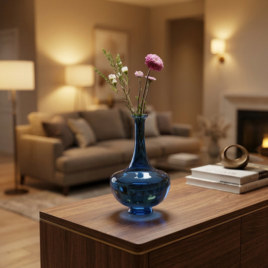 Classic Blue Glass Vase