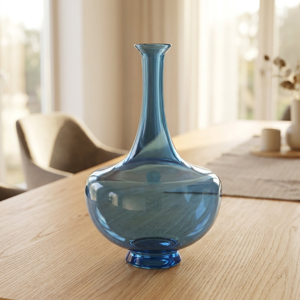 Classic Blue Glass Vase