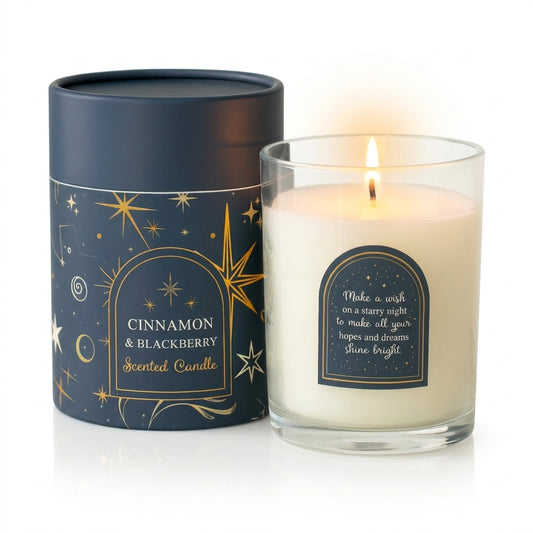 Starry Night: Cinnamon & Blackberry Luxury Scented Candle