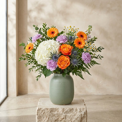 Elysian Garden Hydrangea and Rose Bouquet