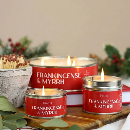 Frankincense & Myrrh Paint Pot Candle — Festive Holiday Edition
