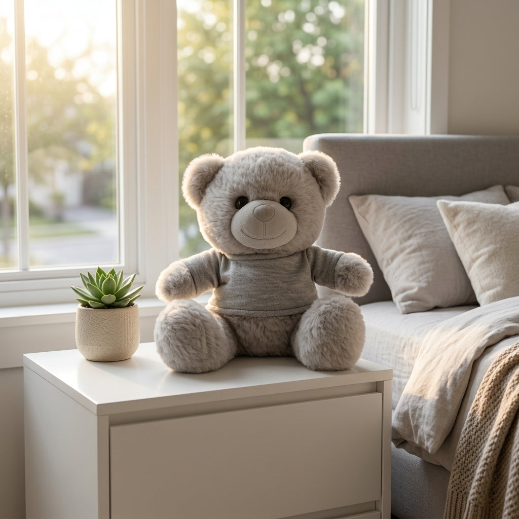 Grey Teddy Bear with T-Shirt