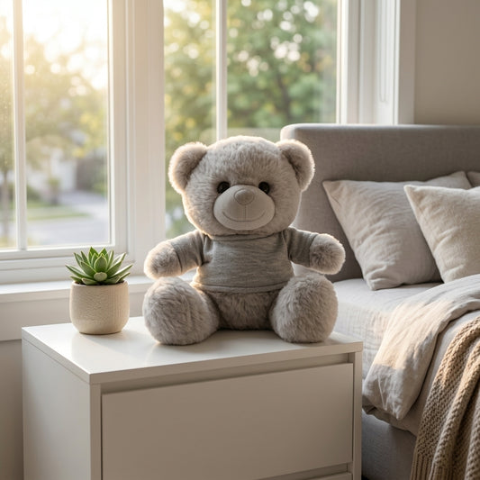 Grey Teddy Bear with T-Shirt