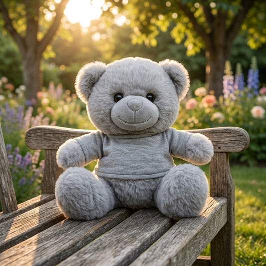 Grey Teddy Bear with T-Shirt