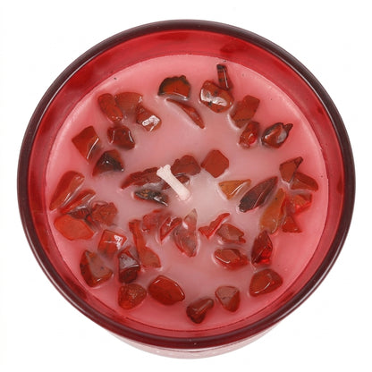 Raspberry Love Potion Crystal-Infused Valentine's Candle