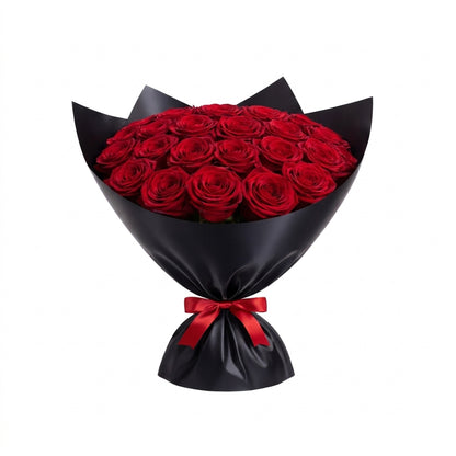 Midnight Luxe Grand Red Rose Bouquet
