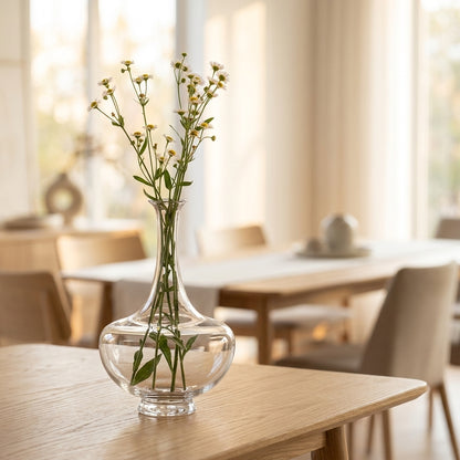 Crystal Bloom Textured Glass Vase