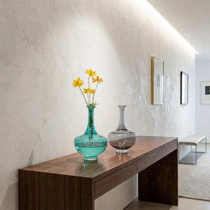 Crystal Bloom Textured Glass Vase