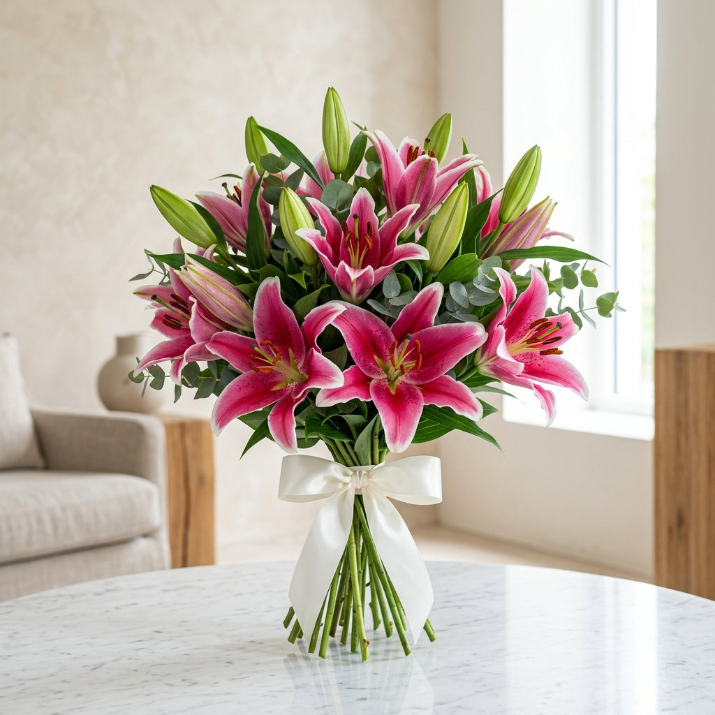 Blushing Pink Lily Bouquet