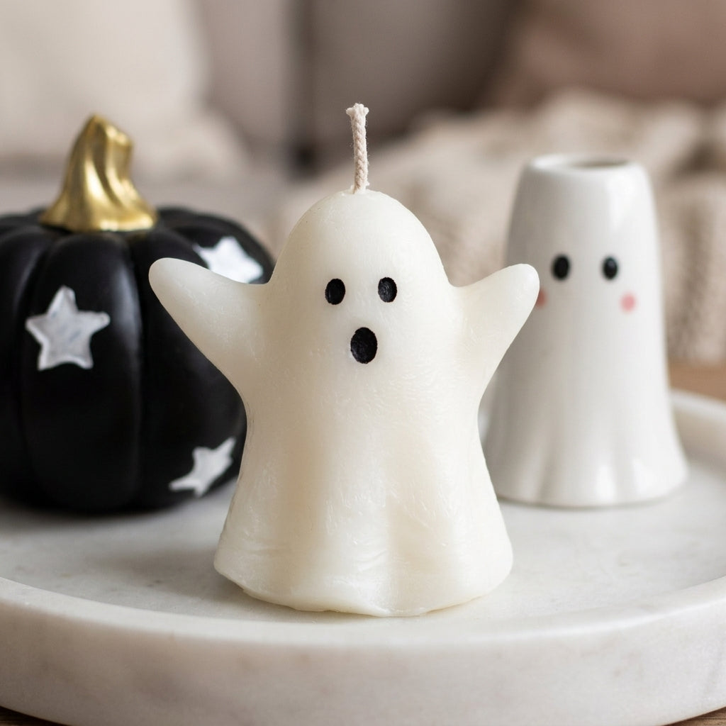 Little Ghost Artisan Shaped Halloween Candle